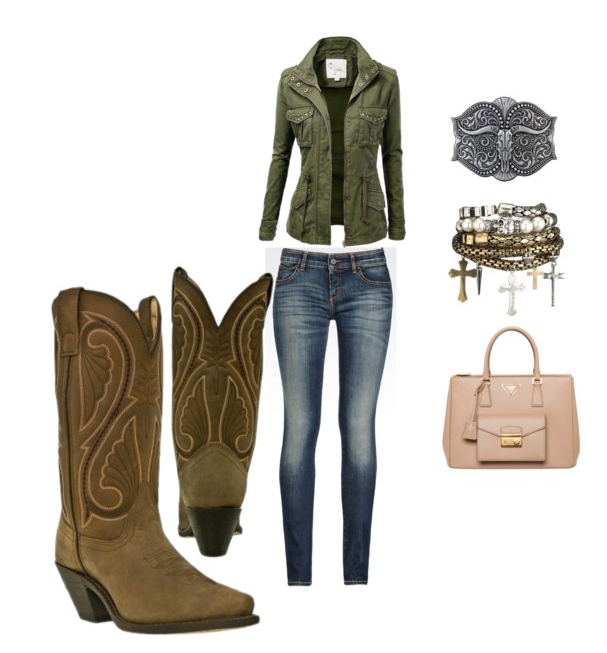 winter outfits with cowboy boots